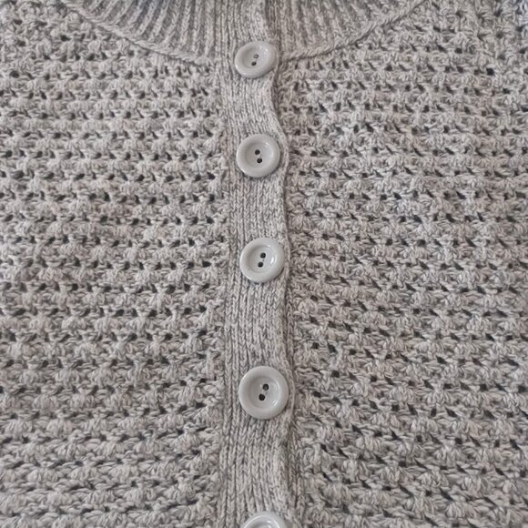 Ann Taylor Women’s L Gray Wool Angora Cashmere Blend Shawl Collar Knit Cardigan - Picture 5 of 7